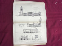 1900 JAN-DEC THE BUILDER U. K. MAGAZINE BOUND VOLUMES - 2 VOLS - FOLD OUTS - C 6