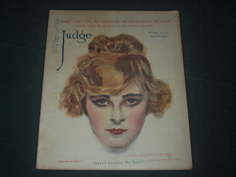 1919 SEPTEMBER 13 JUDGE MAGAZINE - COVER BY JAMES MONTGOMERY FLAGG - B 6133