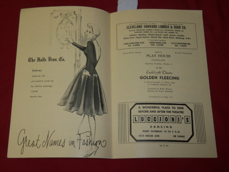 1955-1960 CLEVELAND PLAYHOUSE PROGRAM LOT OF 4 - DOM DELUISE - O 1098F