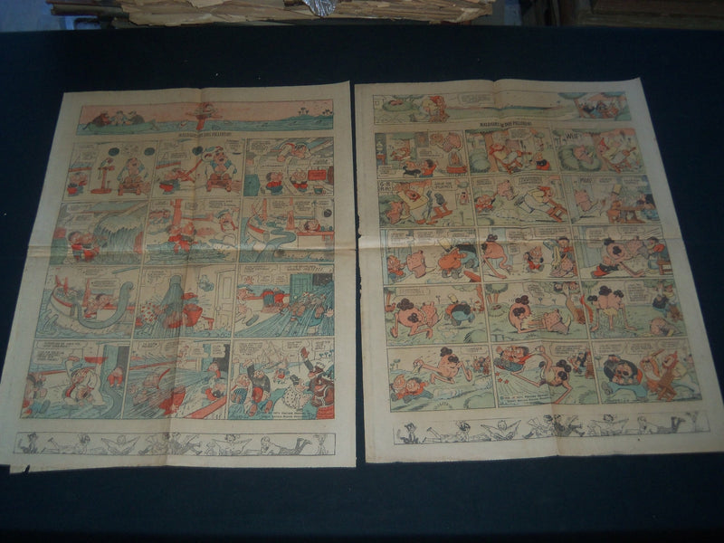 1923-1925 LA PRENSA SPANISH NEWSPAPER LOT OF 8 - COLOR COMICS - NP 2895H
