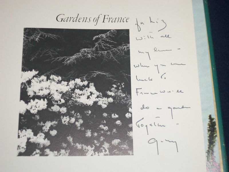 1983 GARDENS OF FRANCE BOOK BY ANITA PEREIRE AUTHOR INSCRIBED - PHOTOS - KD 2573