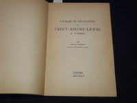 1951 L'EGLISE ET LE CLOITRE DE SAINT ANDRE LE BAS BOOK BY EMILIE ALBRAND- J 7996