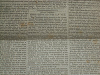1846 SEPTEMBER 26 MASSACHUSETTS PLOUGHMAN - SLAVERY- CHOLERA- LOCKJAW - NP 5131