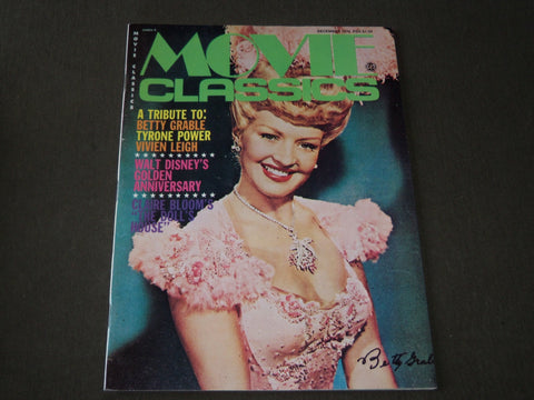 1973 DECEMBER MOVIE CLASSICS MAGAZINE - BETTY GRABLE COVER - CW 934