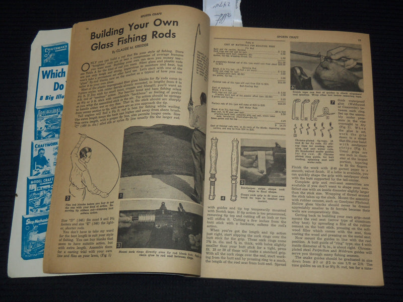 1953 SPORTS CRAFT MAGAZINE - VOLUME 1 - GOLF CART PLANS - DUCK BOAT - K 1010