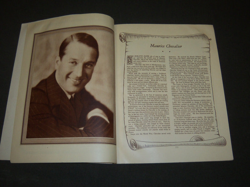 1931 SCREEN ALBUM MAGAZINE - GLORIA SWANSON & MAURICE CHEVALIER - J 5248