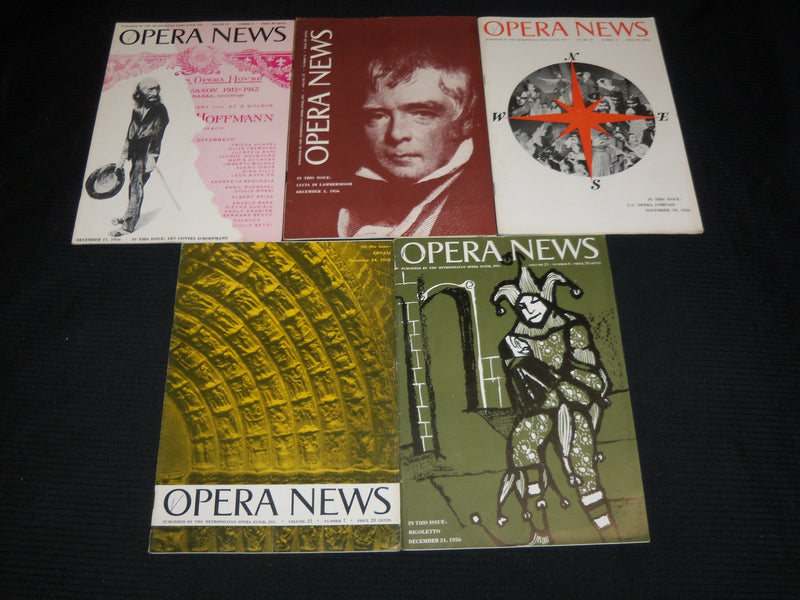 1956 OPERA NEWS MAGAZINE LOT OF 23 DIFFERENT ISSUES - O 2805E