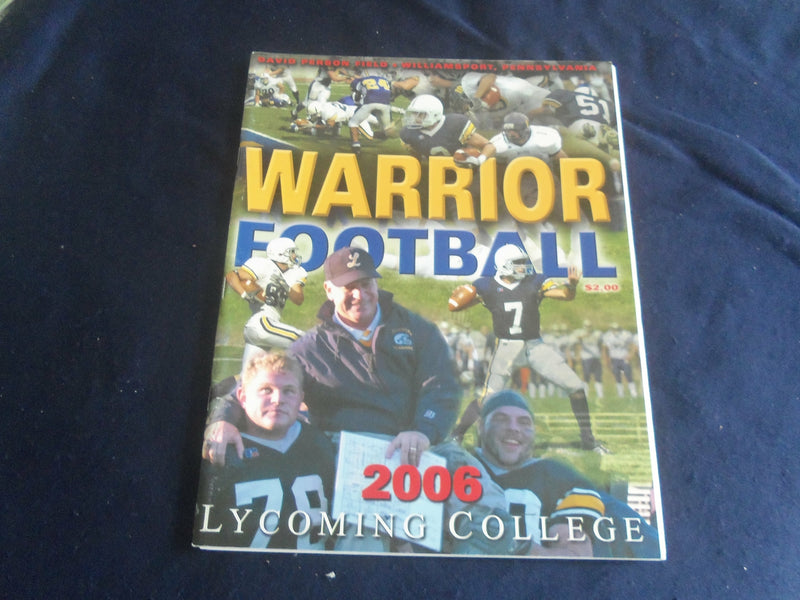2006 SEP 16 FOOTBALL PROGRAM - WIDENER UNIVERSITY VS LYCOMING COLLEGE - SP 1218Z