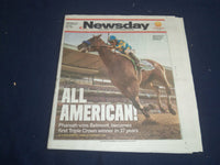 2015 JUNE 7 NEW YORK NEWSDAY NEWSPAPER - PHAROAH WINS TRIPLE CROWN - NP 5584