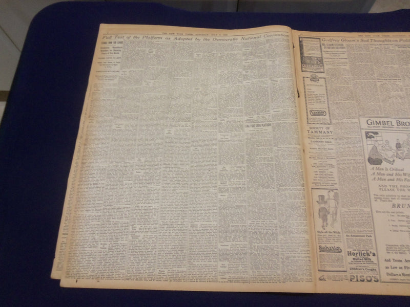1920 JULY 3 NEW YORK TIMES - M'ADOO LEADS, 289 VOTES ON SECOND BALLOT - NT 9319
