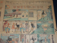 1911 BOSTON SUNDAY POST UNCLE MUN COLOR COMICS SECTION LOT OF 4 - NP 4437
