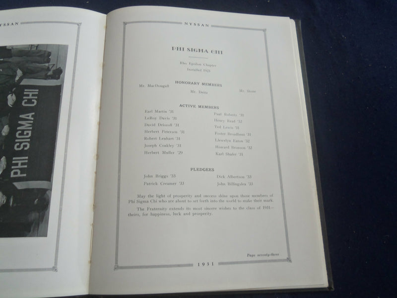 1931 NYSSAN NYS INST. OF APPLIED AGRICULTURE YEARBOOK - FARMINGDALE, NY- YB 2705