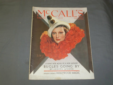 1933 FEBRUARY MCCALL'S MAGAZINE - NEYSA MCMEIN COVER - B 6370
