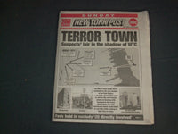 2001 SEPTEMBER 23 NEW YORK POST NEWSPAPER - TERROR TOWN FOR TERRORISTS - NP 4144