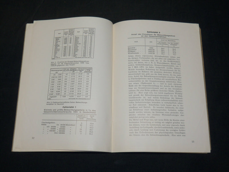 1936 DIE ENTWICKLUNG DE LICHTTECHNIK GERMAN BOOK BY DR. W. KOHLER - J 5904