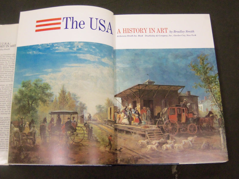 1975 THE USA A HISTORY IN ART BY BRADLEY SMTIH HARDCOVER BOOK - I 360