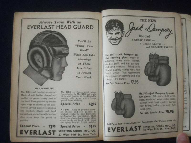 1936 EVERLAST BOXING RECORD BOOK - J 6495