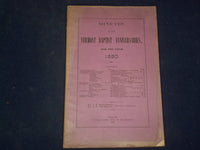 1880 VERMONT BAPTIST ANNIVERSARIES MINUTES - J 4475