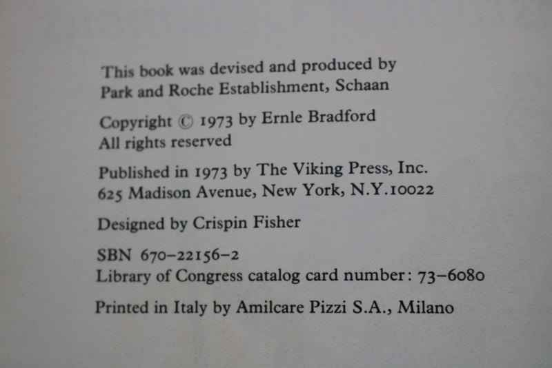 1973 CHRISTOPHER COLUMBUS HARDCOVER BOOK BY ERNLE BRADFORD - KD 9664