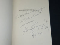 1973 RED SPIES IN THE U. S. HARDCOVER BOOK INSCRIBED BY GEORGE CAPOZI - D 485