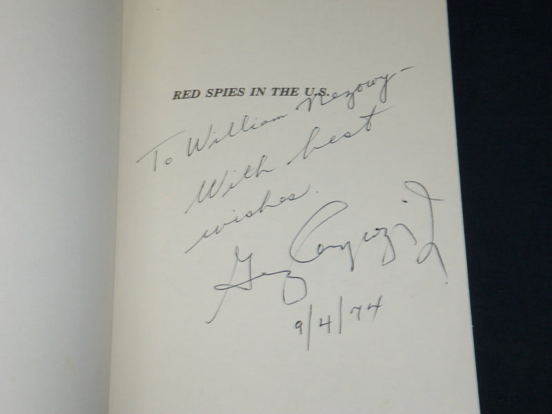1973 RED SPIES IN THE U. S. HARDCOVER BOOK INSCRIBED BY GEORGE CAPOZI - D 485