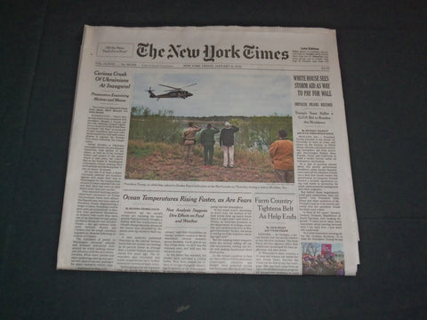 2019 JANUARY 11 NEW YORK TIMES-WHITE HOUSE SEES STORM AID AS WAY TO PAY FOR WALL