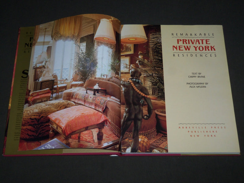 1990 PRIVATE NEW YORK REMARKABLE RESIDENCES BOOK BY CHIPPY IRVINE - D 137
