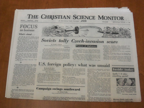 1968 SEP 28-30 THE CHRISTIAN SCIENCE MONITOR - GOP CHOICES FOR GOVERNOR- NP 4674