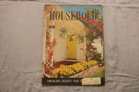 1954 JULY HOUSEHOLD MAGAZINE - LOW-CALORIE DESSERTS COVER - B 1113E