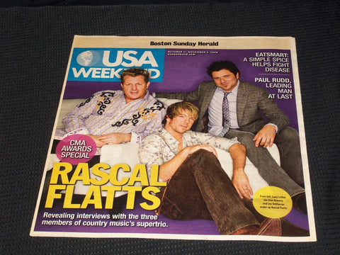 2008 OCTOBER 31 BOSTON SUNDAY HERALD USA MAGAZINE - RASCAL FLATTS - E 5286