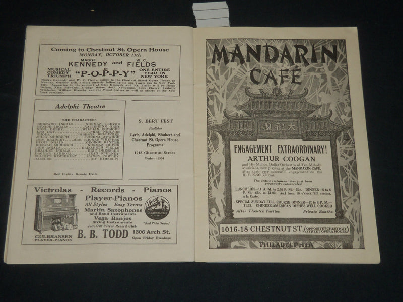 1924 SHUBERT PLAYBILL - PHILADELPHA - DONALD MEEK - J 5695