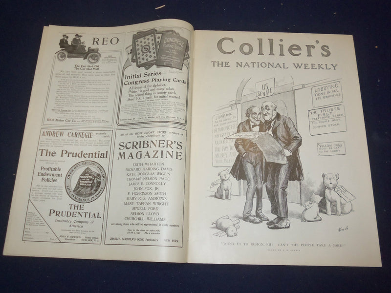 1909 OCTOBER 9 COLLIER'S MAGAZINE - NICE ILLUSTRATED COVER - ST 6686