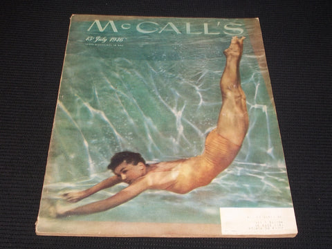 1946 JULY MCCALL'S MAGAZINE - NICE COLOR COVERS & ADS - E 1074
