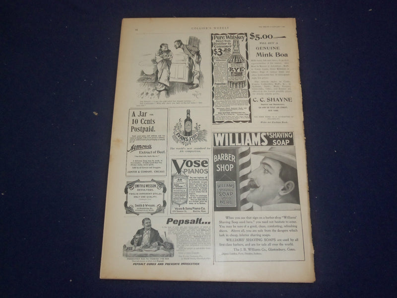 1899 JANUARY 7 COLLIER'S MAGAZINE-RETURN OF AMERICAN PEACE COMMISSIONERS-ST 6654
