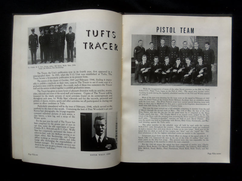 1946 SHAKEDOWN NAVAL RESERVE OFFICERS TUFTS TRAINING CORPS YEARBOOK - YB 3372