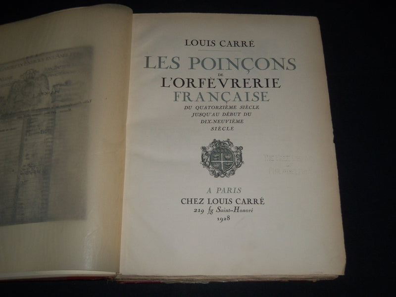 1928 LES POINCONS DE L'ORFEVRERIE FRENCH VOLUME - GREAT PLATES -FOLD OUTS - Z 53