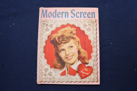 1944 MARCH MODERN SCREEN MAGAZINE - RITA HAYWORTH COVER - E 17266