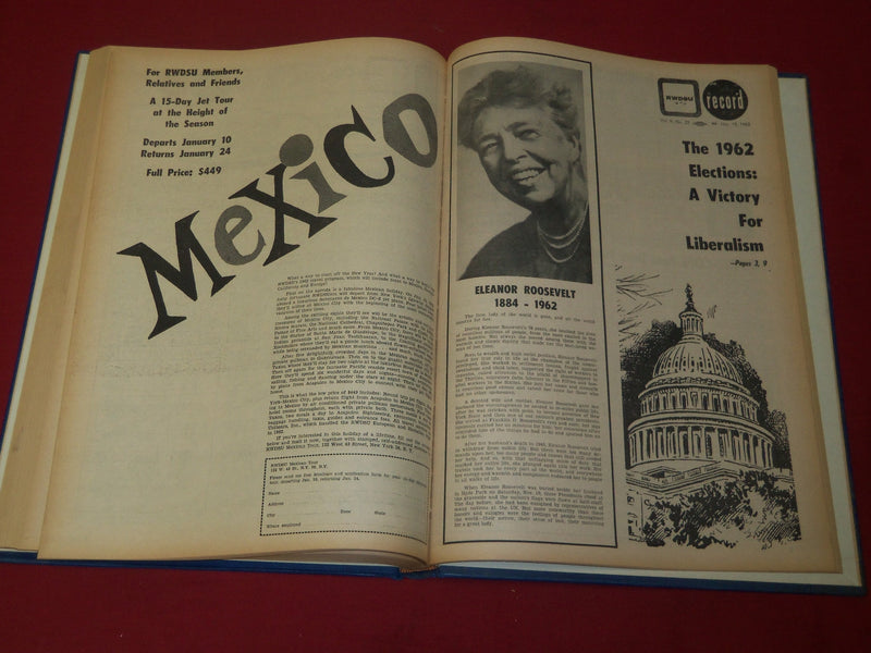 1962 RWDSU RECORD NEWSPAPER BOUND VOLUME NO. 9 - RETAIL - WHOLESALE - R 15I