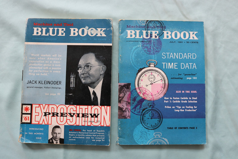 1961 MACHINE AND TOOL BLUE BOOK MAGAZINE - LOT OF 2 - K 3285