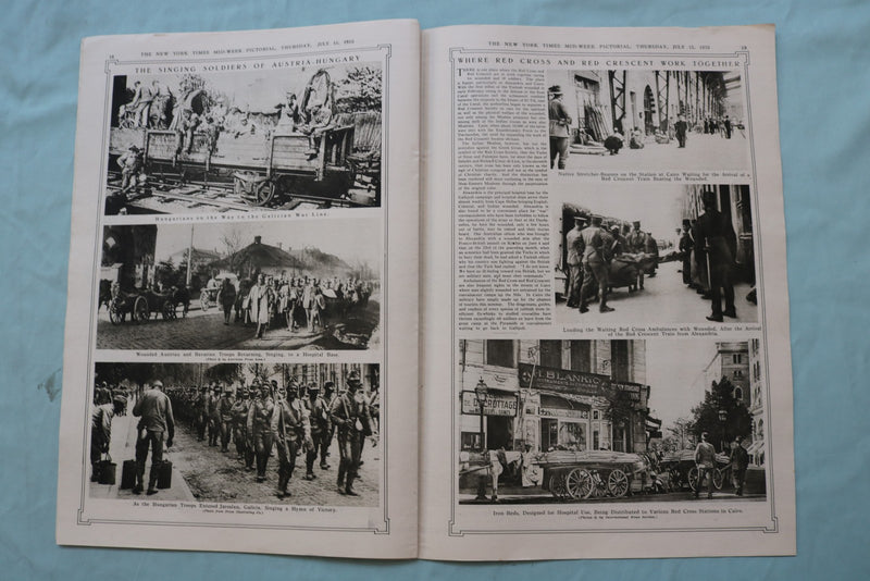 1915 JULY 15 NEW YORK TIMES MID-WEEK PICTORIAL -GIRL AT RESTORED ALSACE- NP 9145