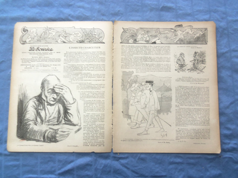 1901 MARCH 30 LE SOURIRE MAGAZINE - ILLUSTRATED COMEDY - FRENCH TEXT - SP 4864M