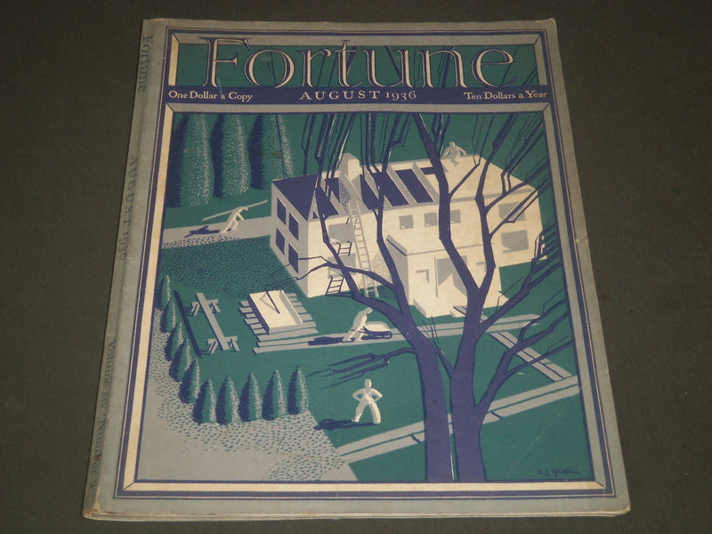 1936 AUGUST FORTUNE MAGAZINE - GREAT COVER & ADS - F 78