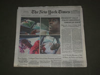 2016 JULY 8 NEW YORK TIMES - OBAMA CALLS POLICE SHOOTINGS AN AMERICAN ISSUE