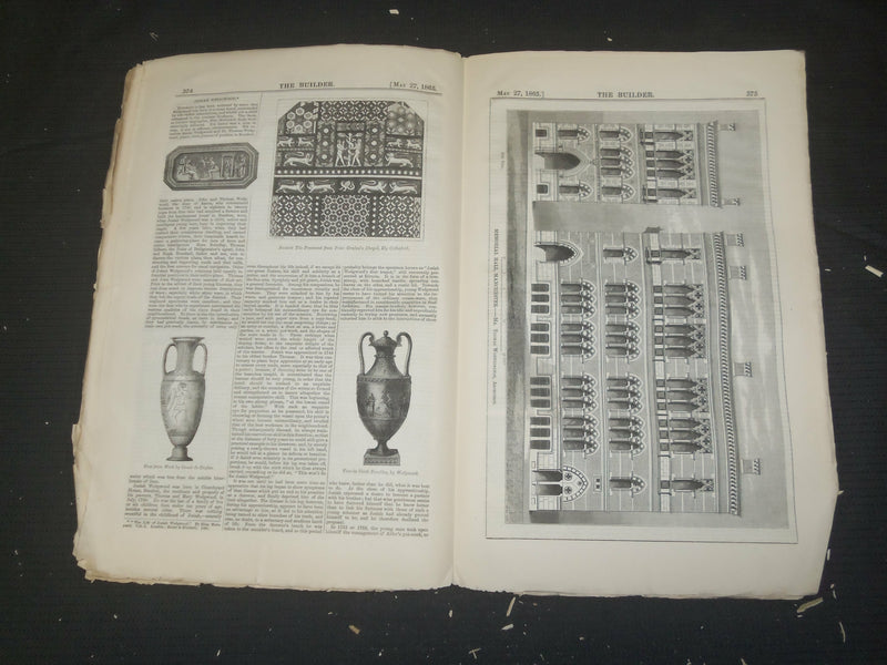 1865 MAY 27 THE BUILDER ARCHITECT MAGAZINE - ILLUSTRATIONS - ST 415P