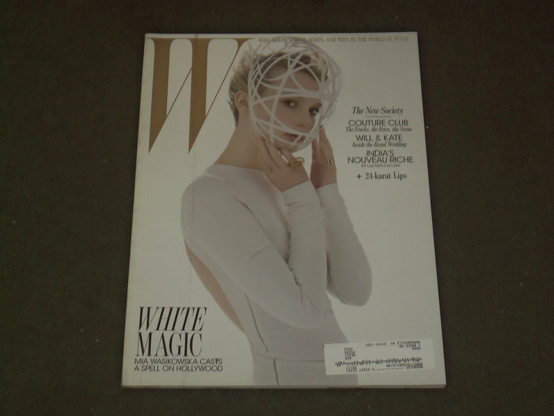 2011 APRIL W MAGAZINE - MIA WASIKOWSKA COVER - B 3446