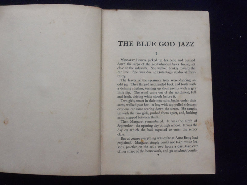 1930 THE BLUE GOD JAZZ HARDCOVER BOOK BY DONALD SNOW - KD 8407