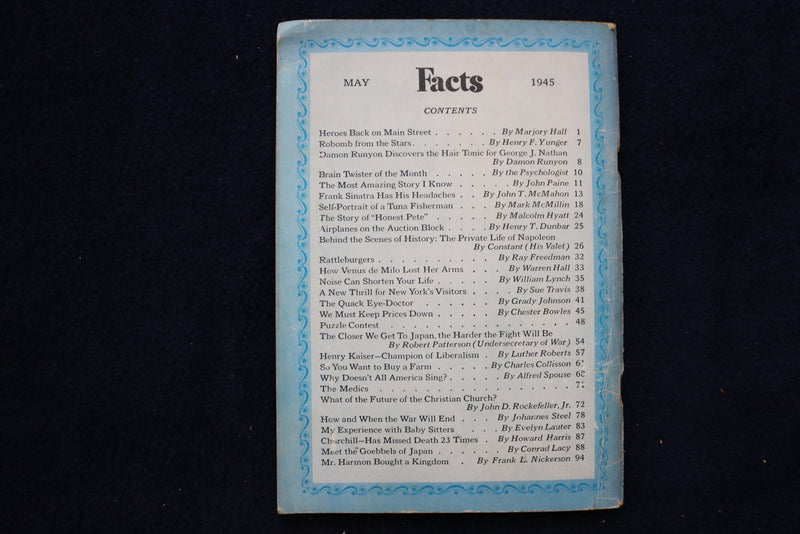 1944-1946 FACTS DIGEST MAGAZINES - LOT OF 3 - O 3479