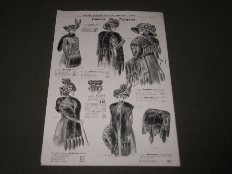 1910 AUX DEUX PASSAGES DERNIERES NOUVEAUTES D'HIVER FRENCH CATALOGUE - FR 1277