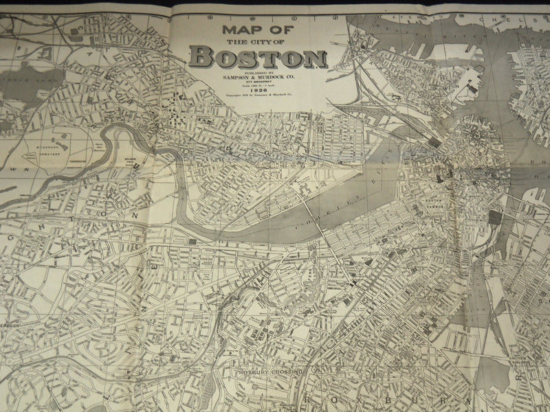 1926 LARGE MAP OF THE CITY OF BOSTON - APPROX. 32