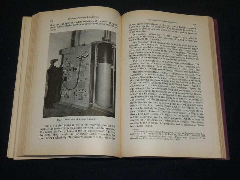 1938 OCTOBER RADIO FACSIMILE SOFTCOVER BOOK VOLUME NO. 1 - RCA - J 5812